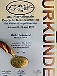 36. Internationale Deutsche Meisterschaften der Masters Lange Strecken